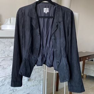 Armani Collezioni black crop blazer